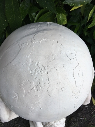 Statue von Atlas - 70 cm - Vintage-Look - Polystone